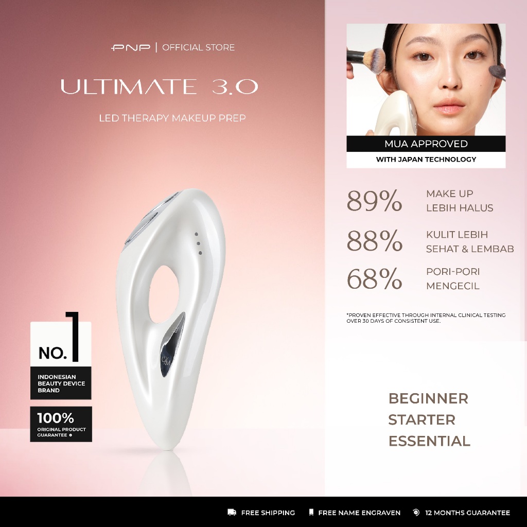 PNP Ultimate 3.0 – LED Therapy Beauty Device, Makeup Prep | LED Therapy, Pori Kecil & Kulit Sehat, R