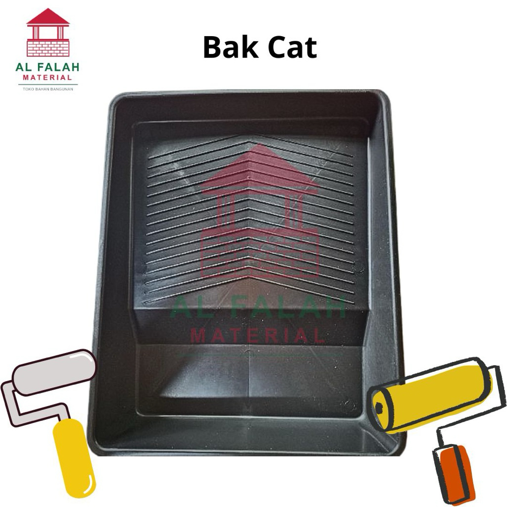 Bak Cat Praktis dan Berkualitas Tinggi Terbuat dari Plastik Kokoh Sisi Miring Ergonomis Alur Khusus 