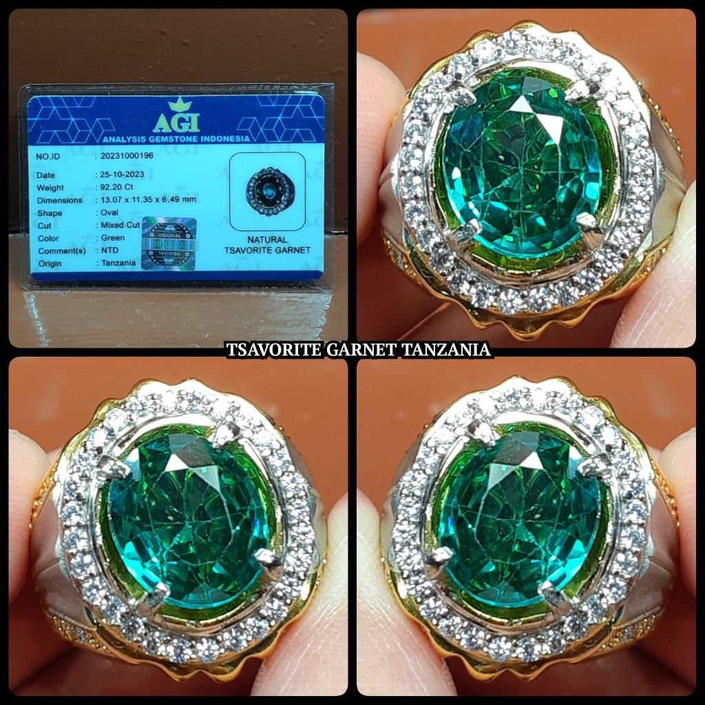 batu permata tsavorite garnet jumbo ori tanzania HQ