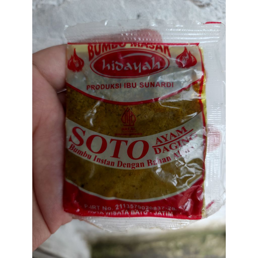 Bumbu Soto Ayam/Daging Instan Bumbu Soto hidayah
