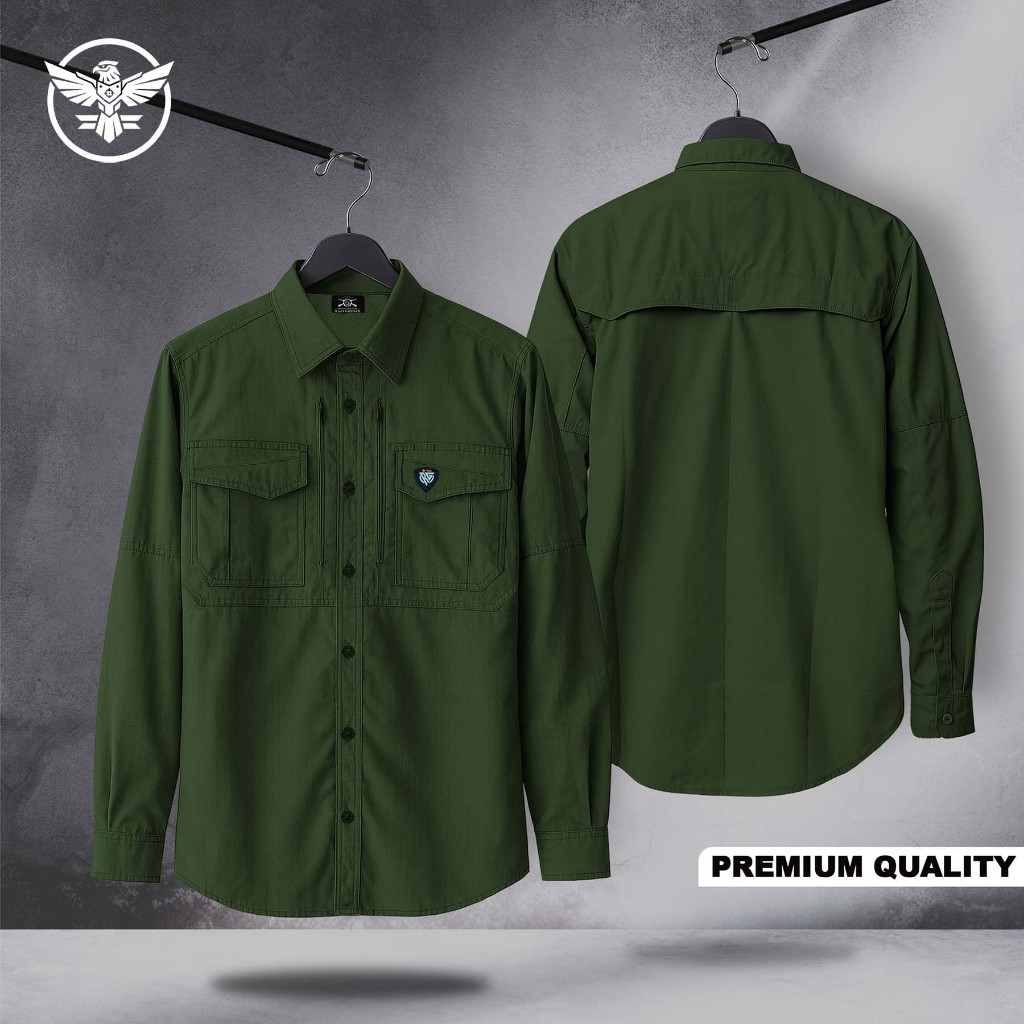 Kemeja Tactical Pria Lengan Panjang MTAC DRILL Baju PDH PDL Baju Kerja Lapangan