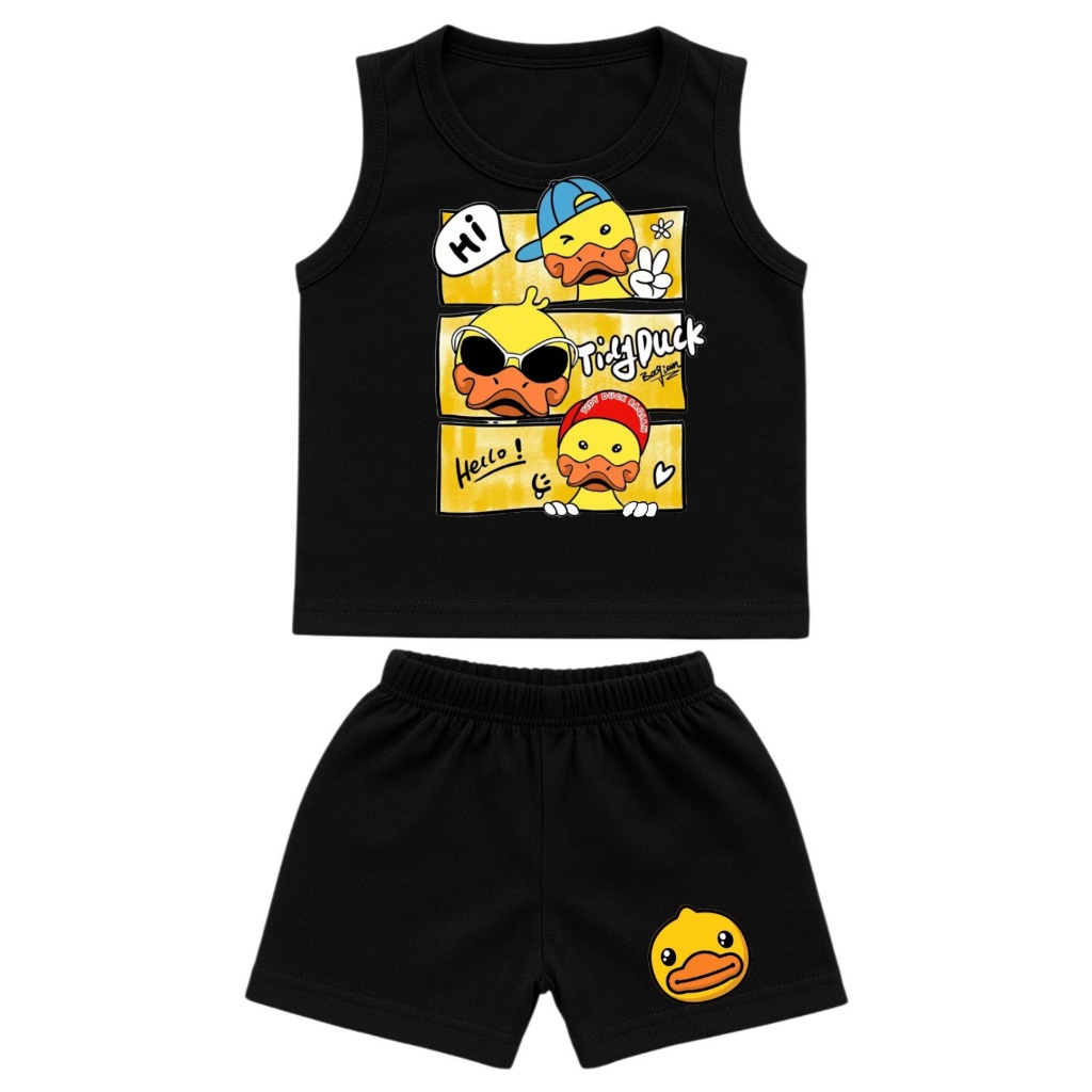 Baju Setelan Kaos Anak Tidy Duck Lucu Untuk 1-10 Tahun