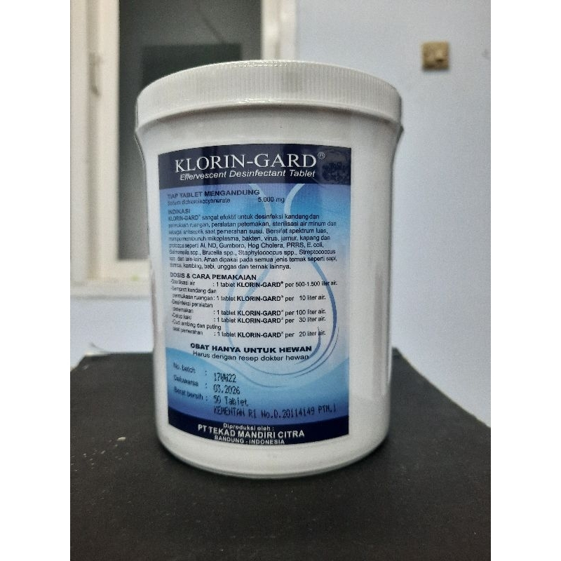 KLORIN GARD 1 TABLET CLORIN - Desinfektan Effervescen