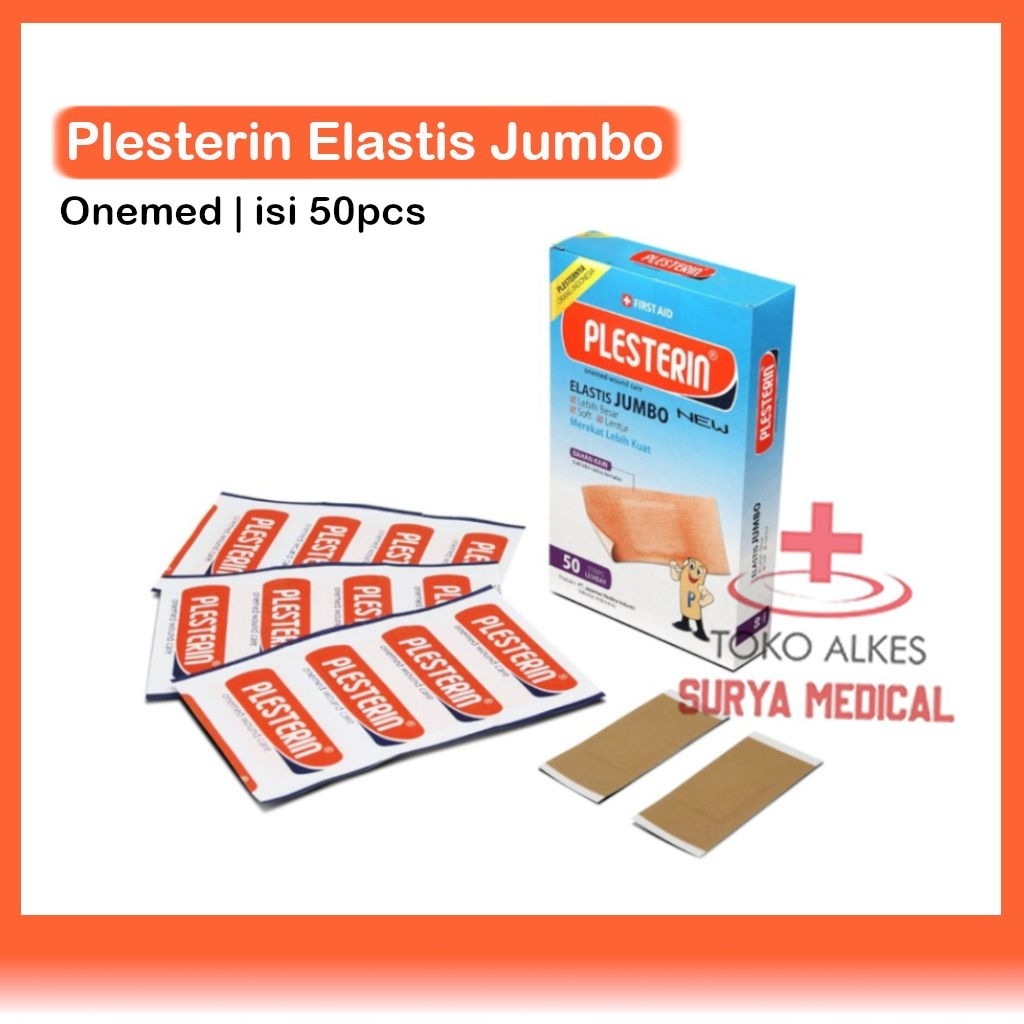 Plester Coklat Jumbo Onemed Plesterin Elastis Box isi 50 Pcs