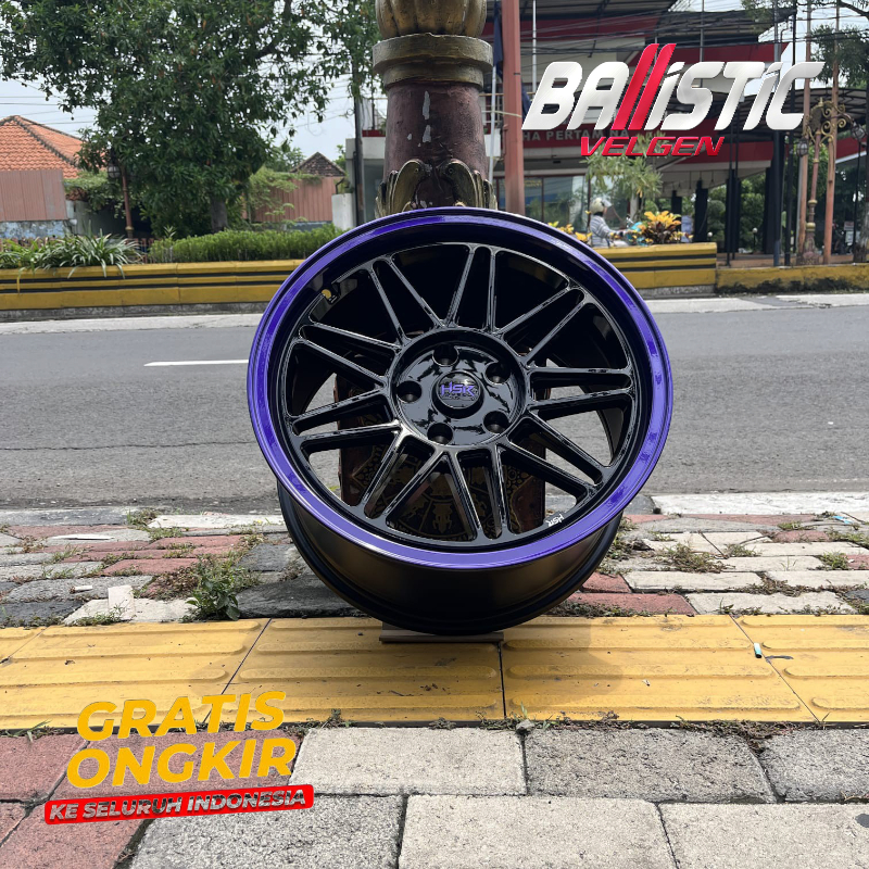 Velg Mobil Innova Reborn Ring 18 HSR WHEEL Tipe Toba Velg Hsr R18 Lebar 9 Rata ET22 Black Deep Tegal