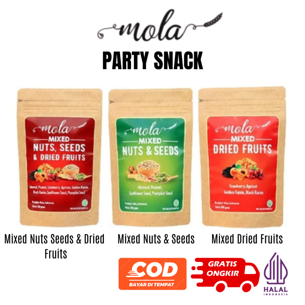 Mola Mixed Dried Fruits, Mixed Nuts & Seeds, Mixed Nuts Seeds & Dried