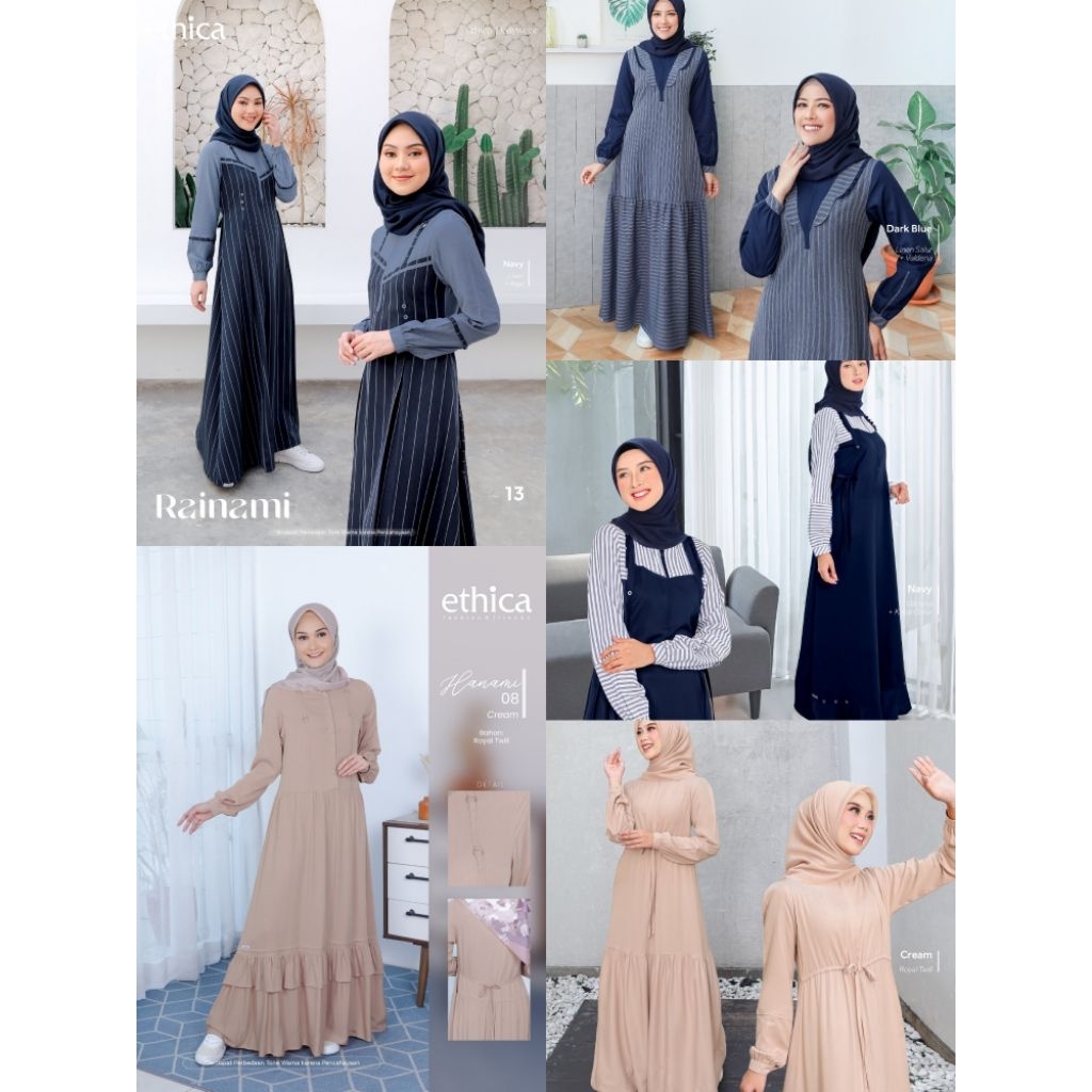 ETHICA BAJU/DRESS GAMIS DEWASA || RAINAMI 13, RAINAMI 19, RAINAMI 21, HANAMI 08, HANAMI 11