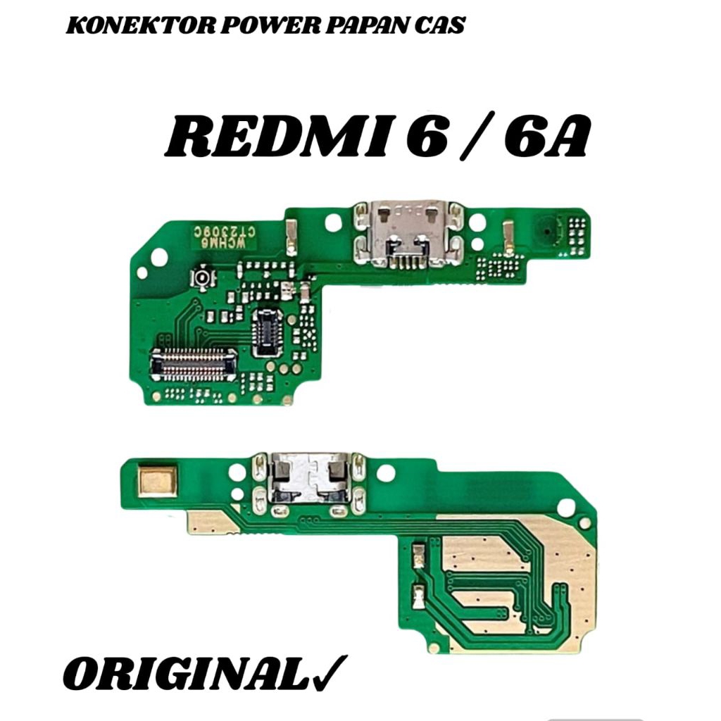 Konektor Power Papan Cas Redmi 6 / 6A Original Pengganti