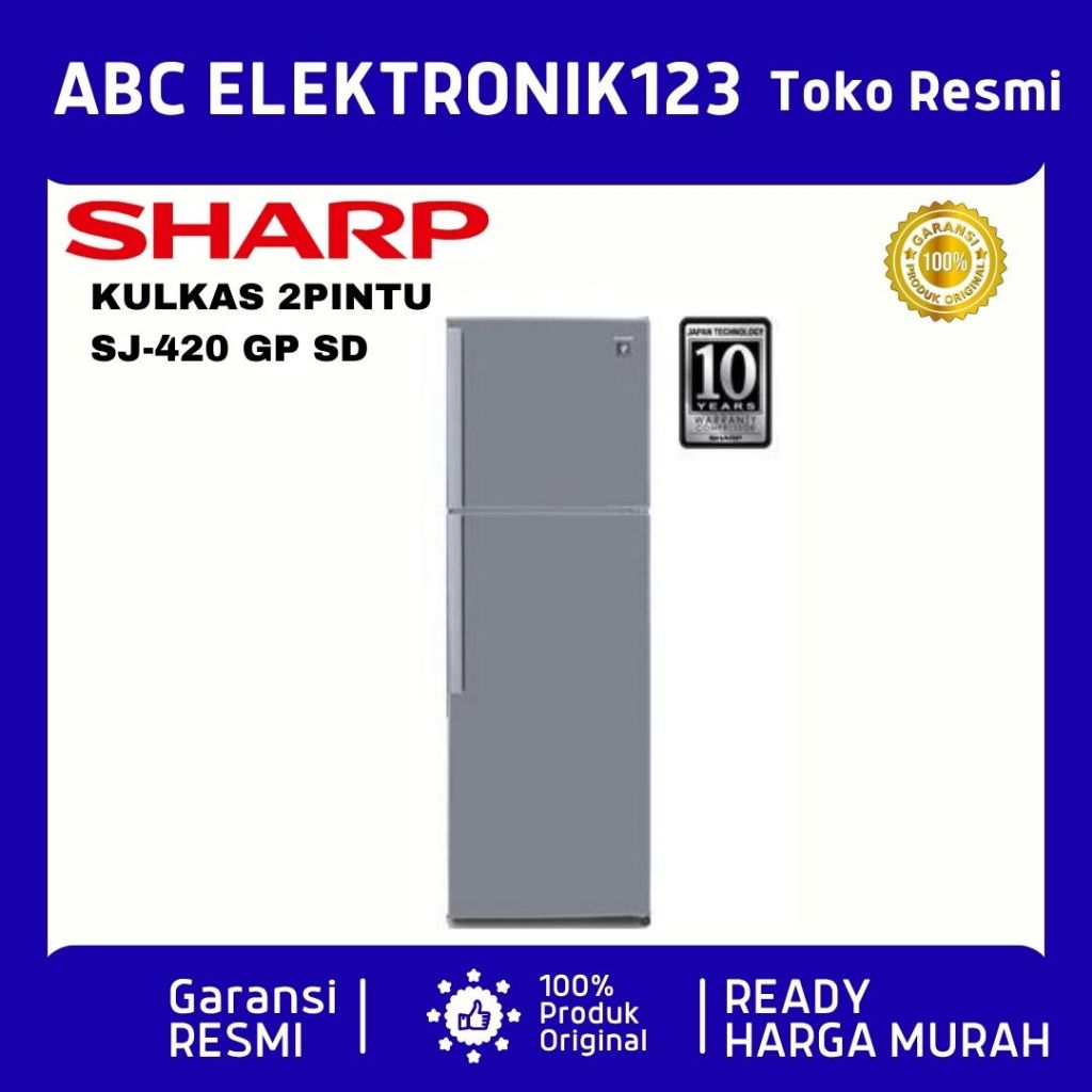 KULKAS SHARP SJ 420 GPSD LEMARI ES 2 PINTU SJ420GPSD SJ 420GPSD