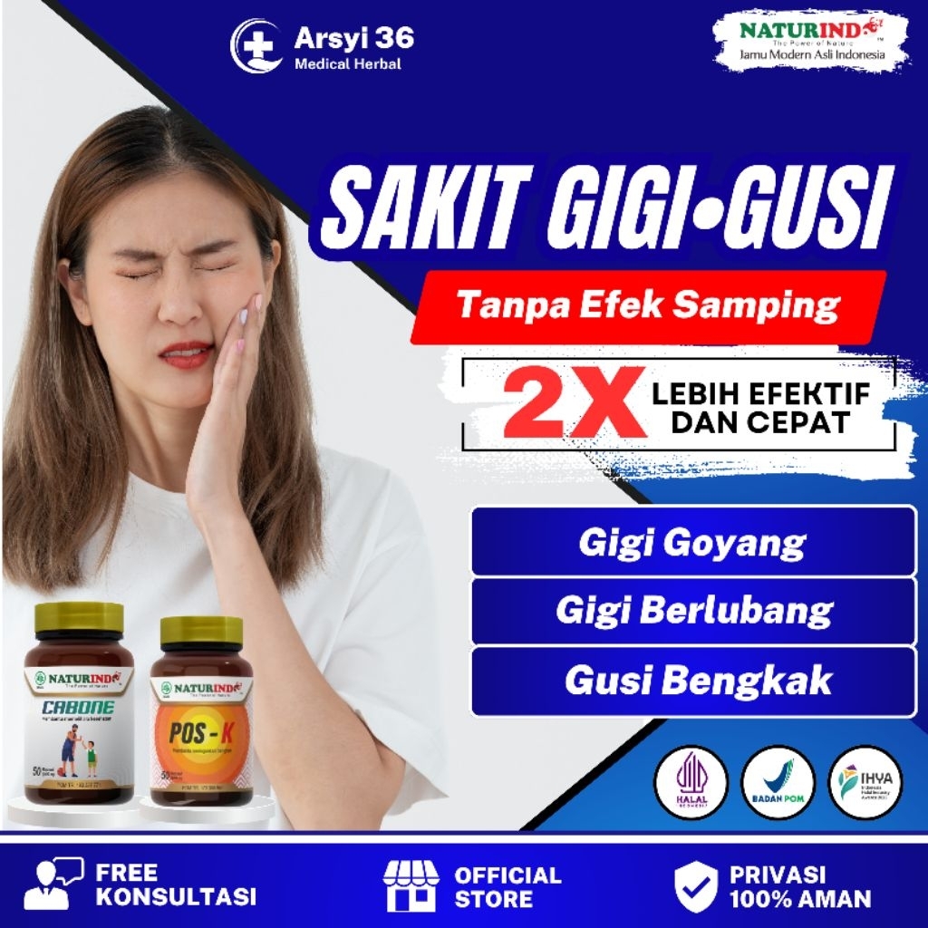 Obat Sakit Gigi Berlubang Gigi Goyang dan Gusi Bengkak Herbal Ampuh Posk Naturindo