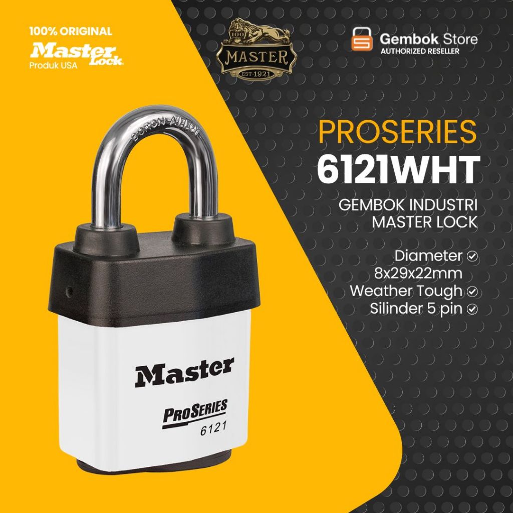 Gembok Proseries Master Lock 6121WHT