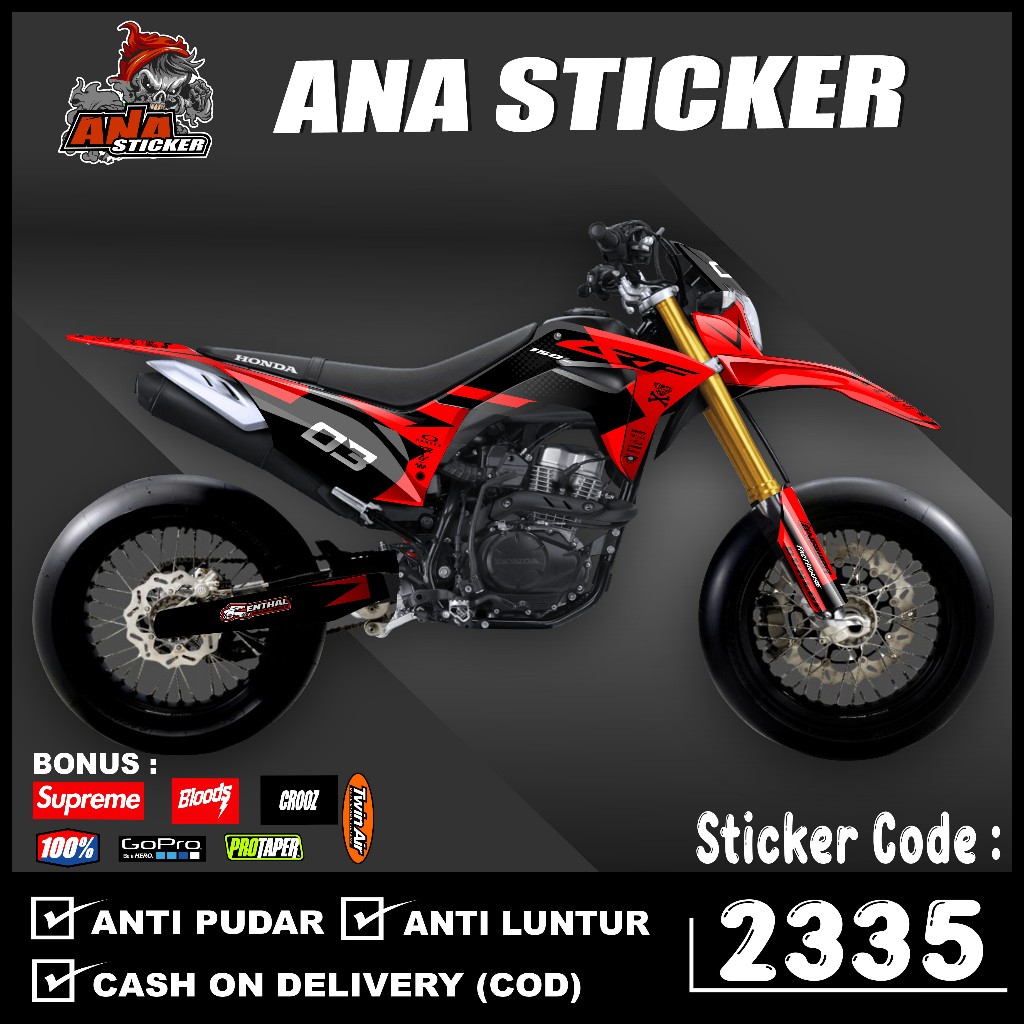 Decal Custom CRF 150L New, Decal minimalis CRF 150L, Decal Custom CRF FULL BODY