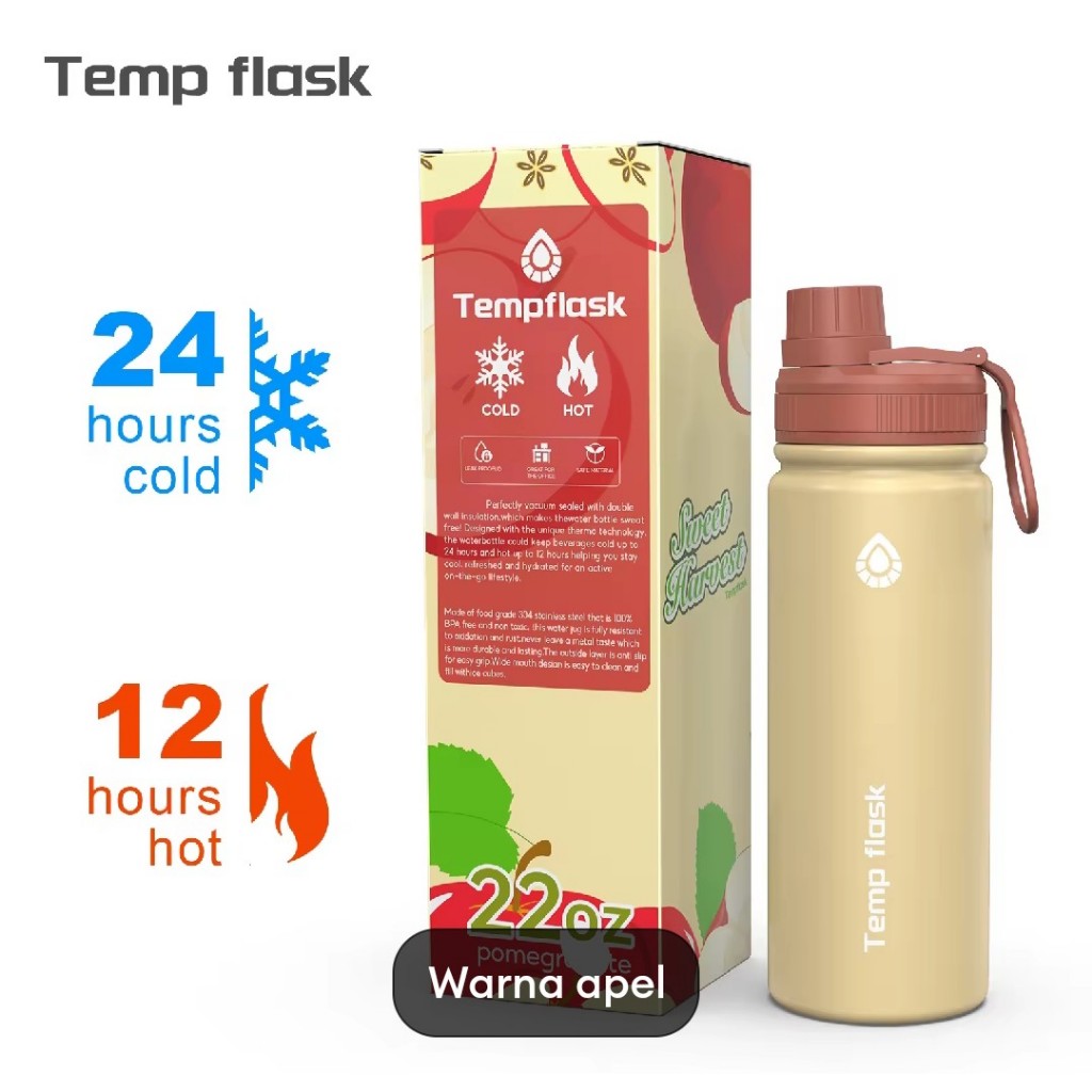 Tempflask Termos Stainless Steel 22oz BPA Free