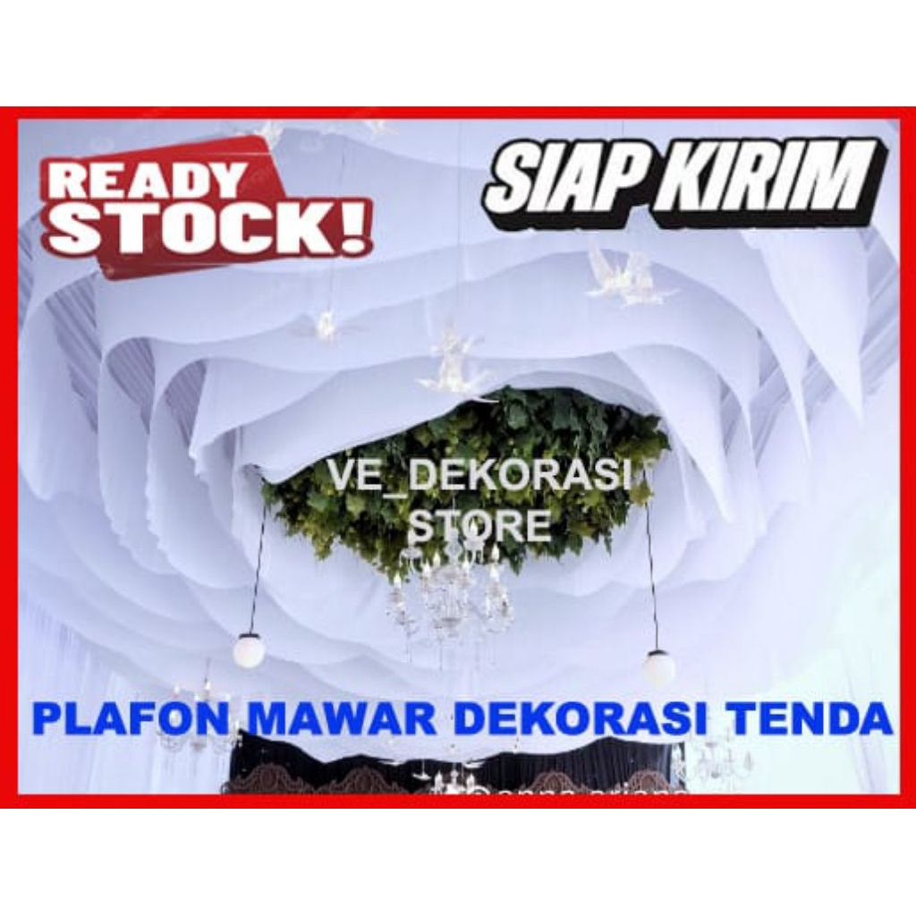 Kain Abutay Tebal, Plafon Mawar Dekorasi tenda, plafon Gunungan Arus Gelombang.
