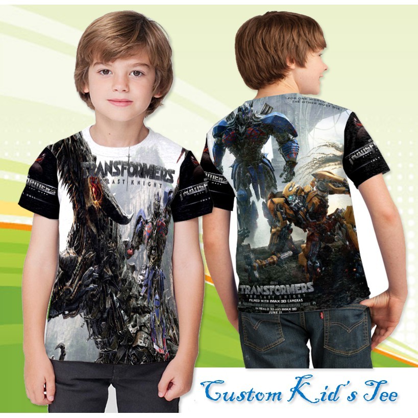 Kaos Anak Transformers The Last Night Action Hero Custom