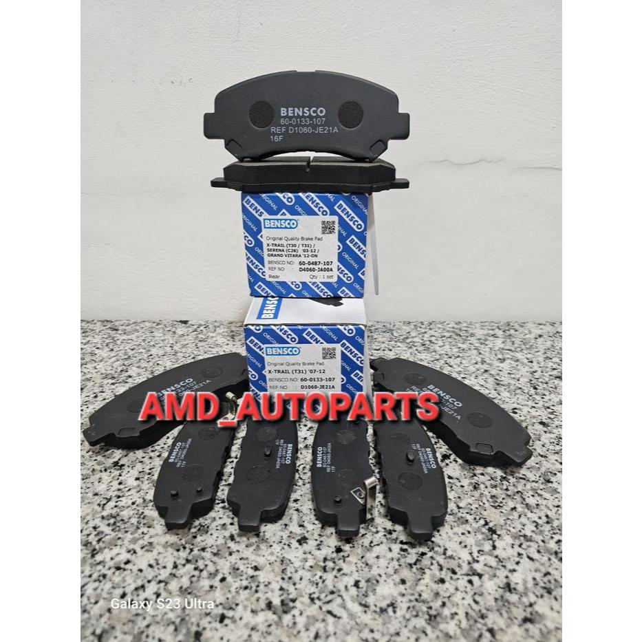 Kampas Rem Depan + Belakang Xtrail T31 Brake Pad Xtrail T31 Set Kanvas Rem Depan + Belakang Xtrail