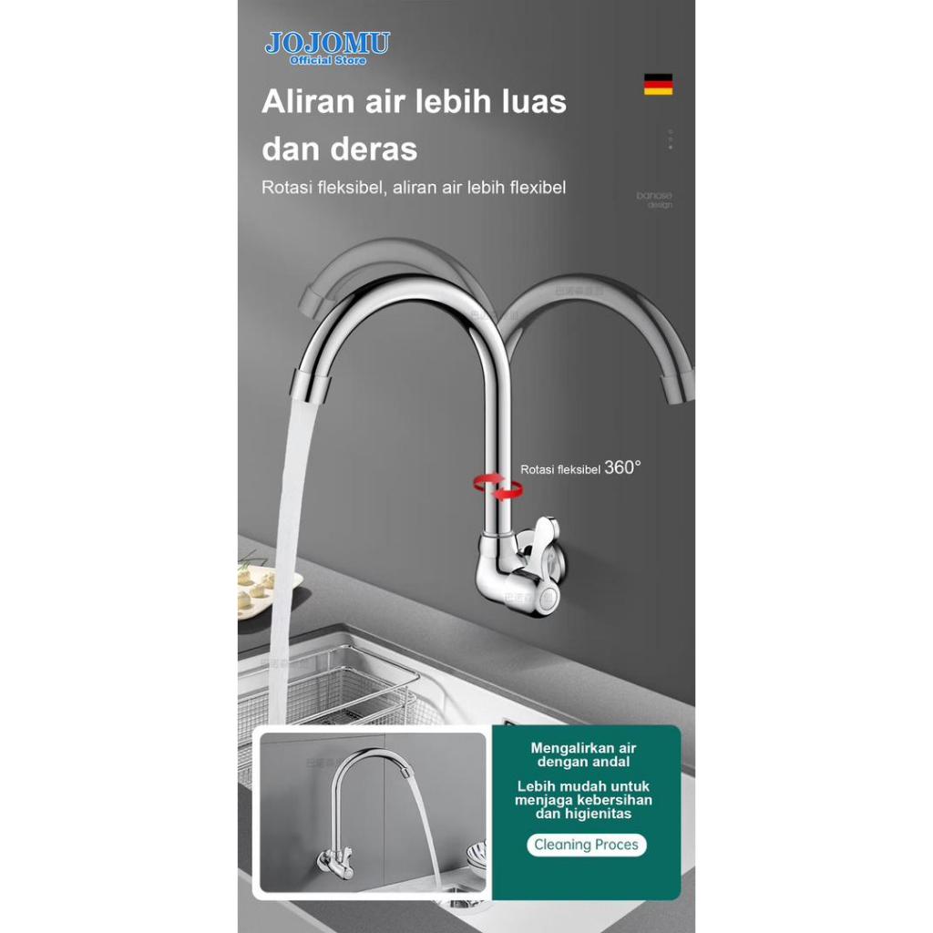 KRAN SINK MODEL TEMBOK/KRAN WASTAFEL CUCI PIRING/KRAN SINK WASTAFEL CUCI PIRING