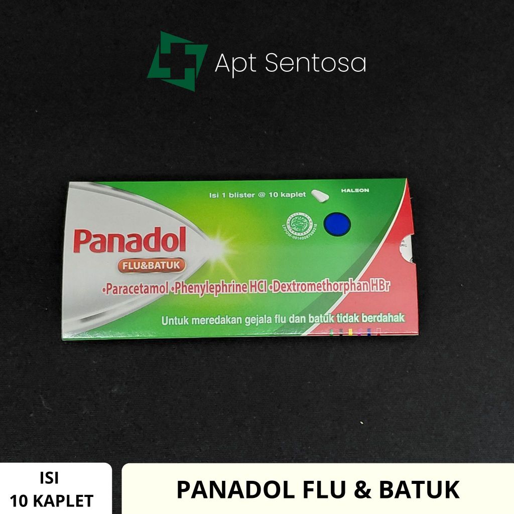 Panadol Hijau Flu dan Batuk  1 Lembar isi 10 Tablet