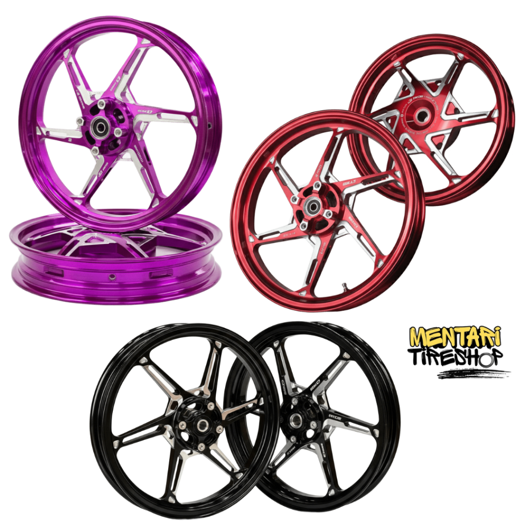 VELG RCB CT600 BEAT SCOOPY GENIO RING 14 CNC BLACK RED VIOLET PURPLE 185X14 215X14 RCB CT 600 CT600 