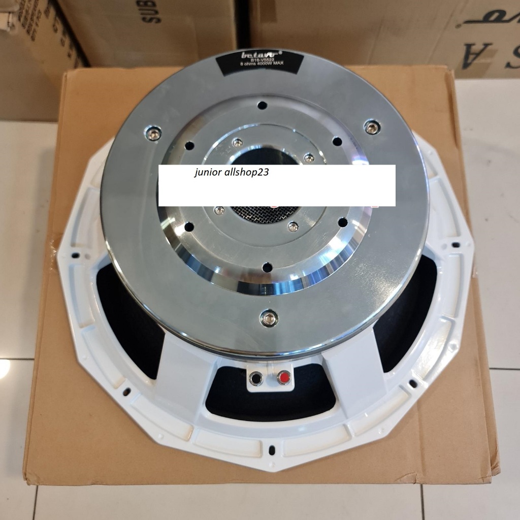 Betavo B21-V5522 White Series Double Magnet Subwoofer 18 Inch