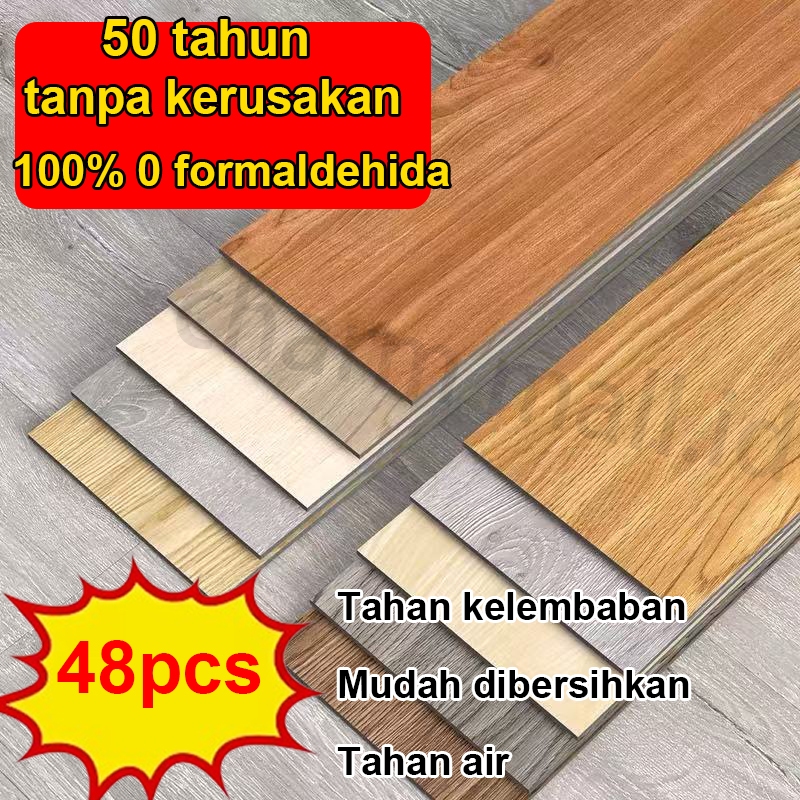 lantai vinyl motif kayu vinyl lantai sticker Tahan air dan lembab sticker lantai semen kasar anti ai