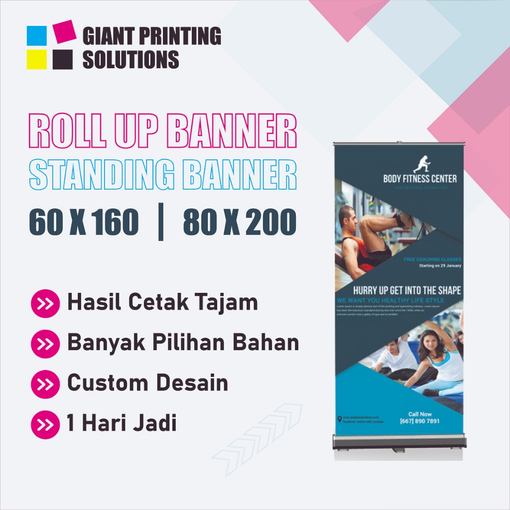 Cetak Roll Up Banner | Roll up Standing  | Cetak Roll Up Banner Custom | Roll Banner 60 x 160 | | Ro