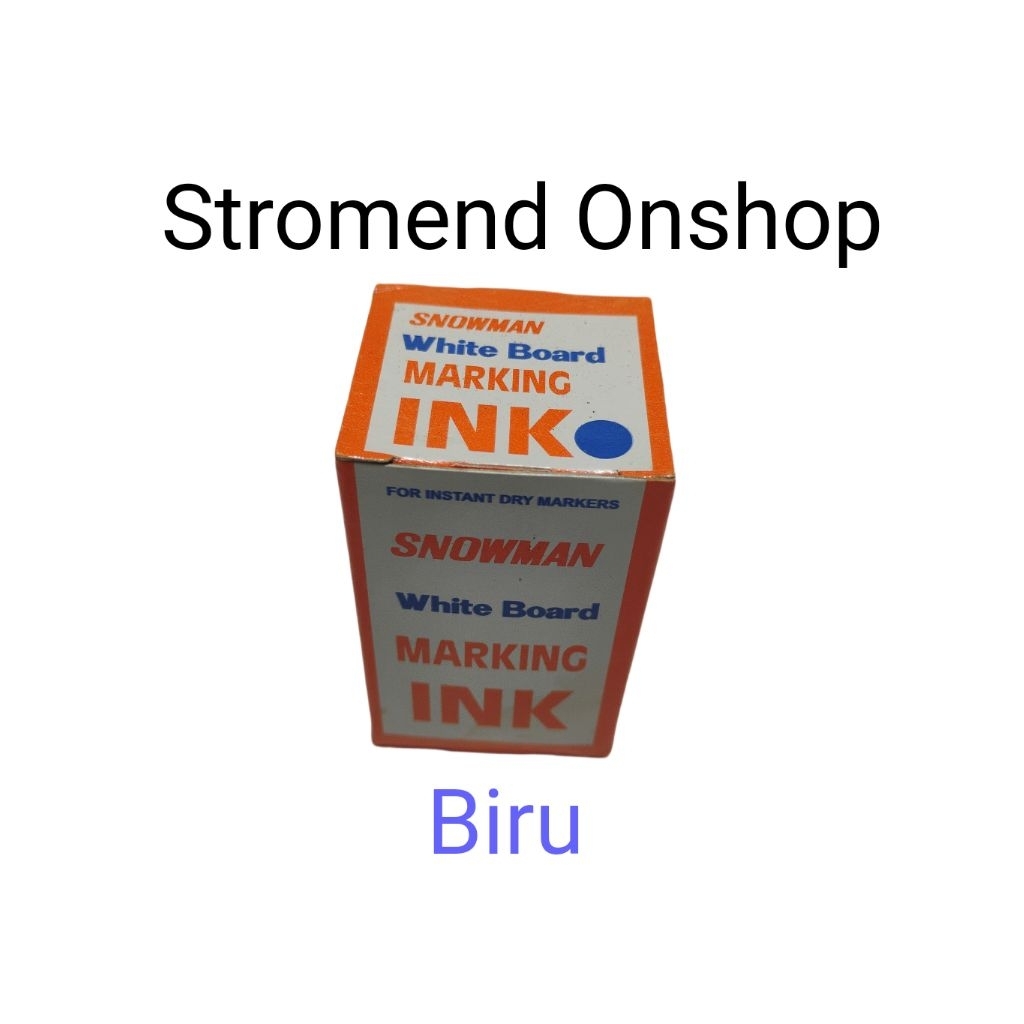 Refill Tinta Whiteboard SNOWMAN Biru Termurah
