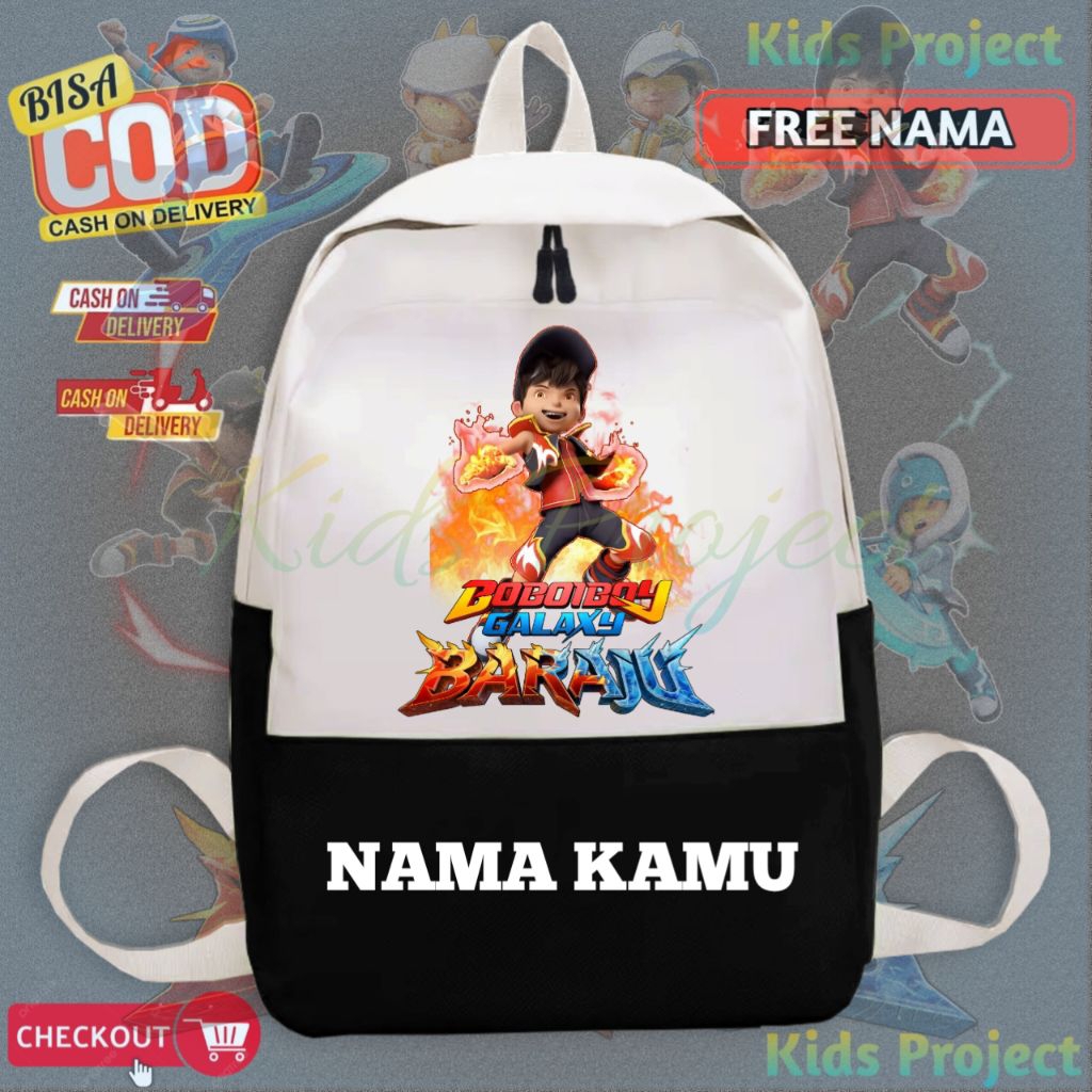 Tas Anak BOBOIBOY Tas Ransel Anak BOBOIBOY GALAXY BARAJU X Boboiboy Blaze Tas Anak Sekolah TK SD