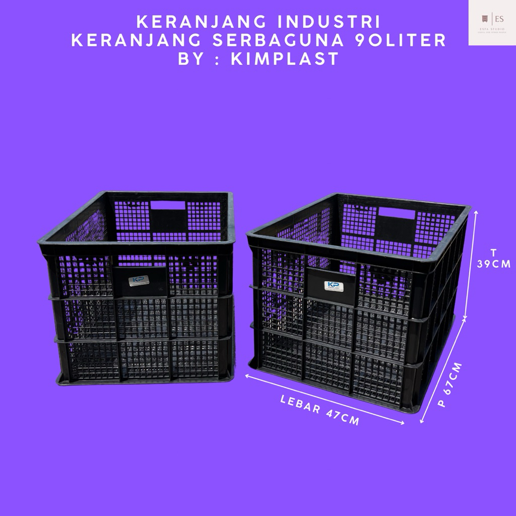 KIMPLAST - Keranjang Industri 90 Lt Liter Keranjang Industri Keranjang Dagang Keranjang Serbaguna Ke