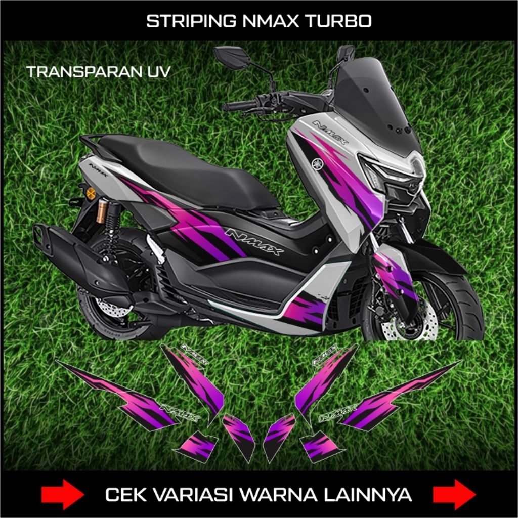 STRIPING NMAX TURBO,NMAX NEO ,NMAX NEO S TRANSPARAN UV / STICKER YAMAHA NMAX 155 TURBO
