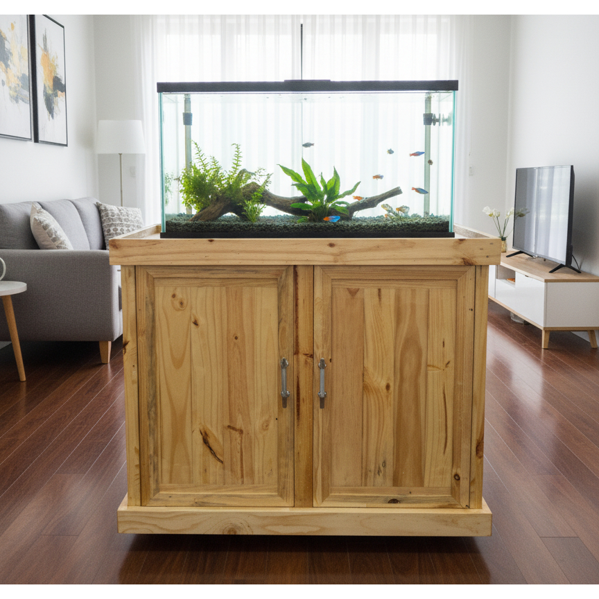 Meja aquarium / Cabinet aquarium/aquascape/kayu jati belanda