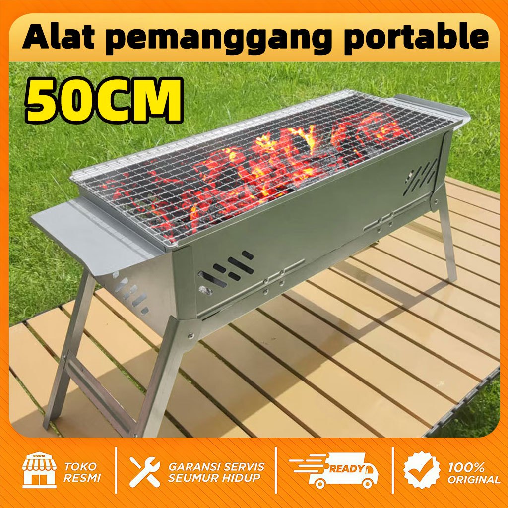 Panggangan Anti Lengket BBQ Tahan Lama Portable panggangan ikan sosis ayam panggangan sate arang ala