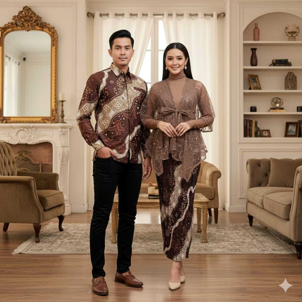 BATIK COUPLE / KEMEJA/ ROK PLISKET /OUTER PITA/ MANSET / BATIK COUPLE KONDANGAN