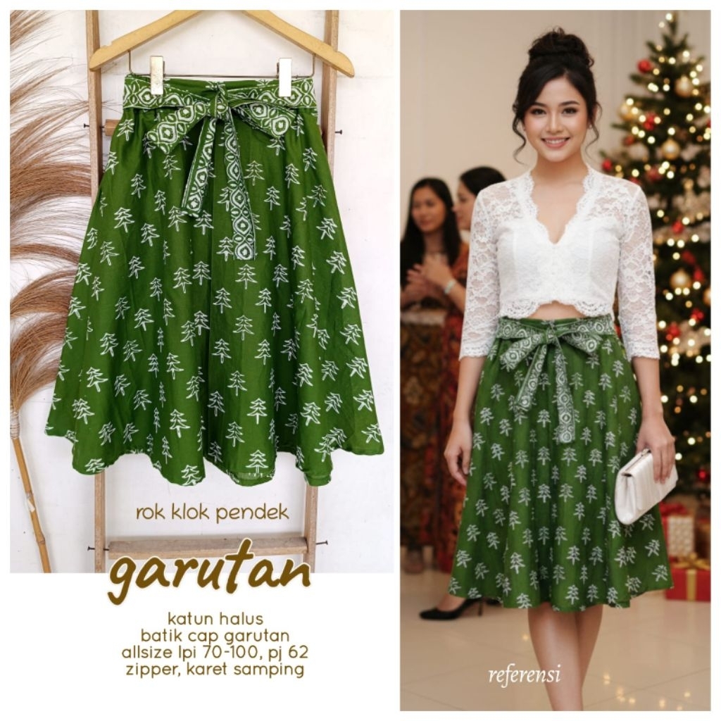 Rok Batik Payung Pendek Garutan
