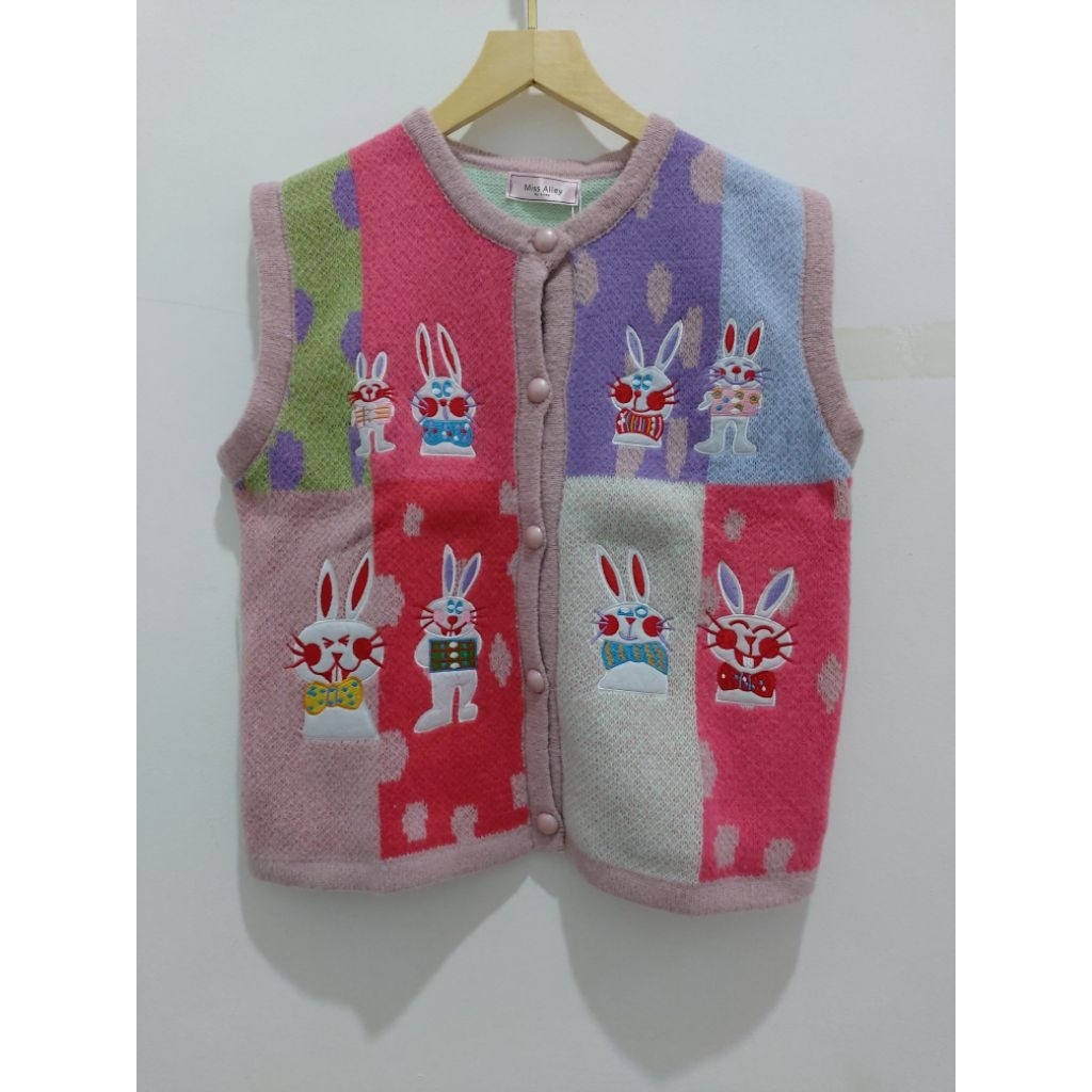vest rajut miss alley rabbit / kelinci