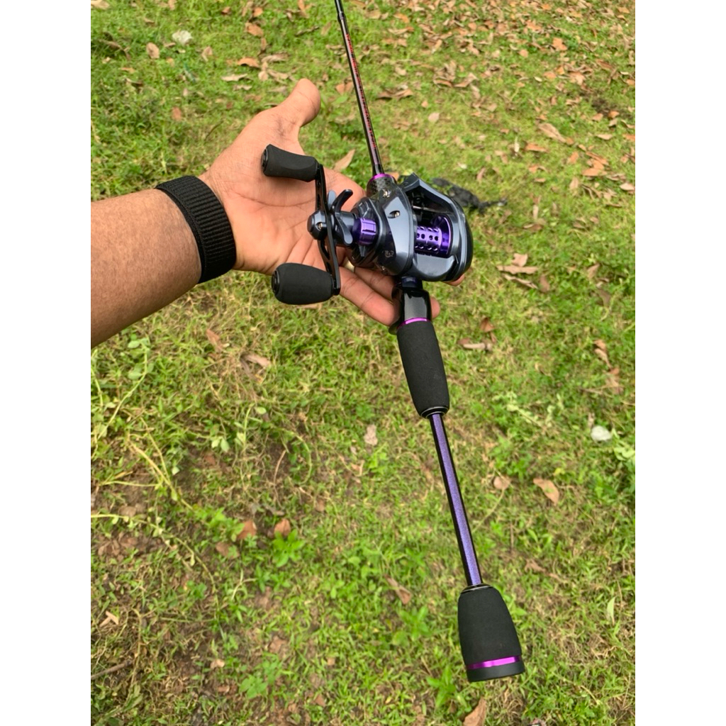 satu set pancing baitcasting zorro zombie dan zorro xena dragclicker carbon solid ultralight