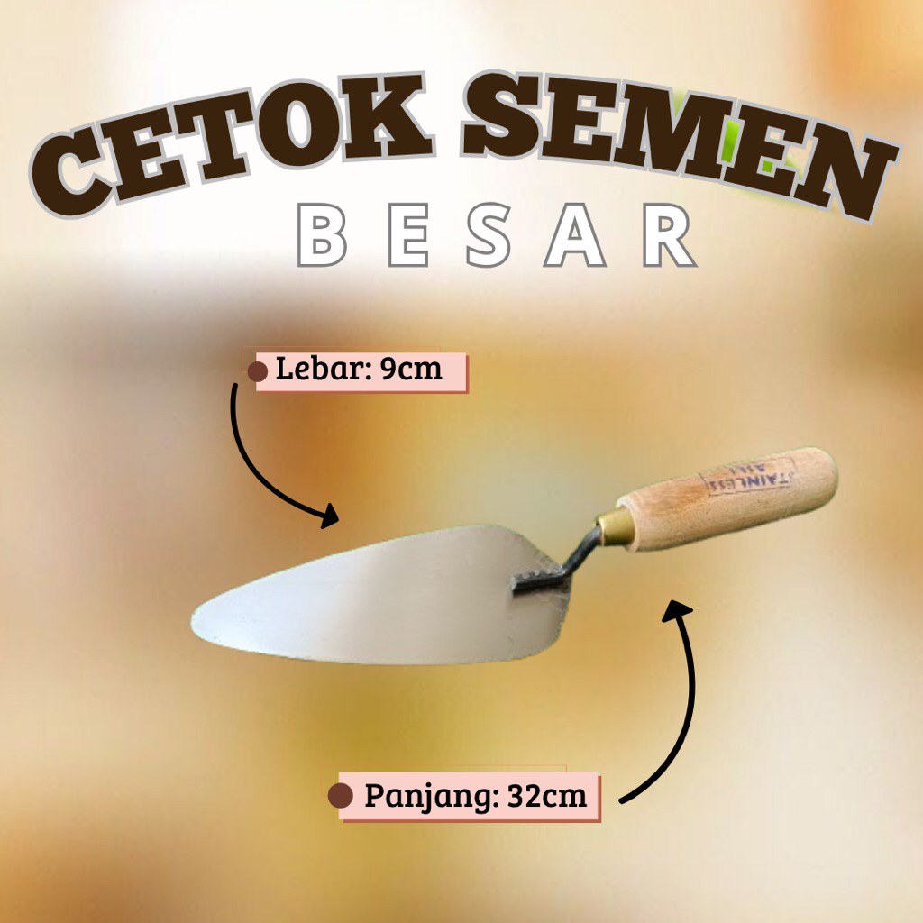 cetok / cetok galur / sendok semen / cetok galur asli