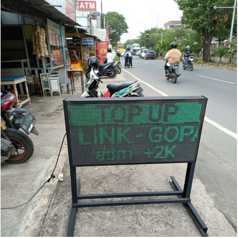 Running Text 50x100cm Outdoor Untuk Konter