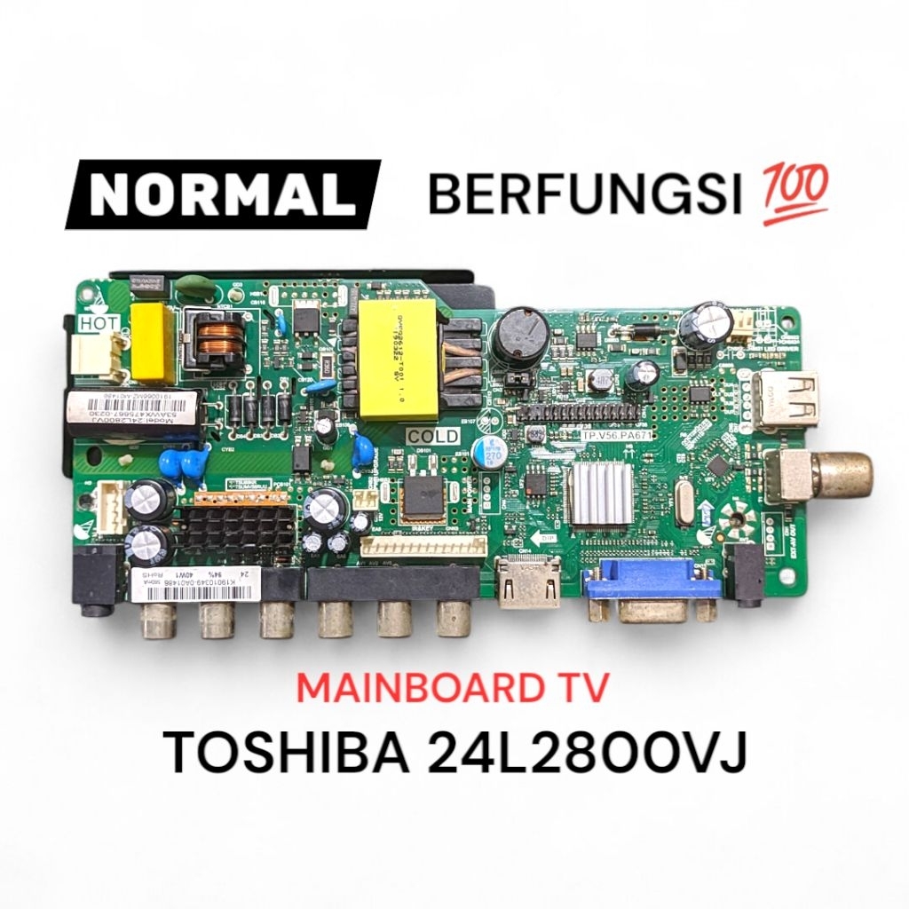 MB TV // MAINBOARD TV // MOBO TV TOSHIBA 24L2800VJ