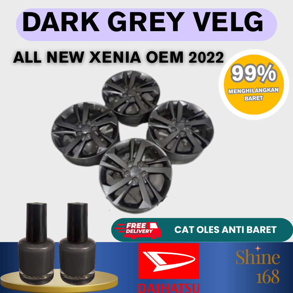 Cat Oles Velg OEM Dark Grey Metalic Daihatsu Xenia 2022 Abu Tua