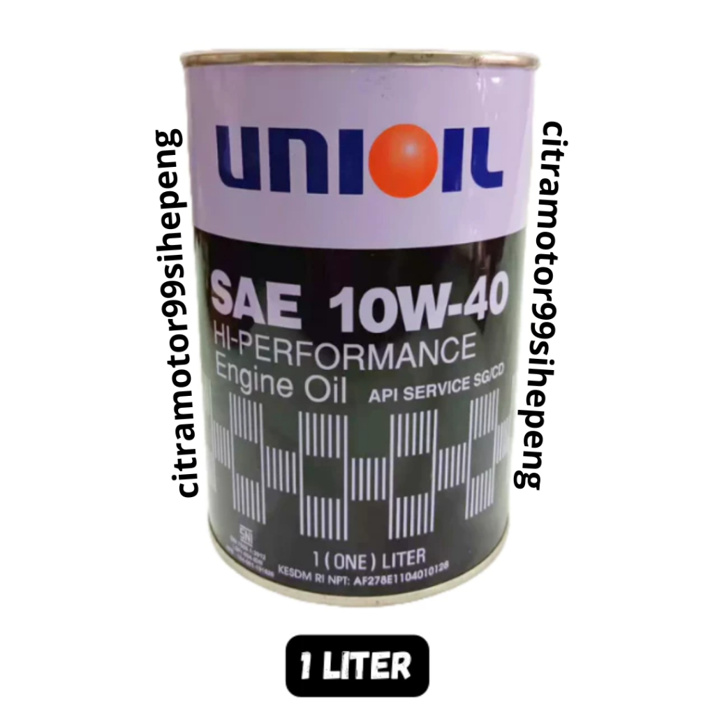 OLI UNIOIL SAE 10W-40 | OLI MOTOR UNION 1 LITER | ORIGINAL / ASLI | FULL PROTECTION