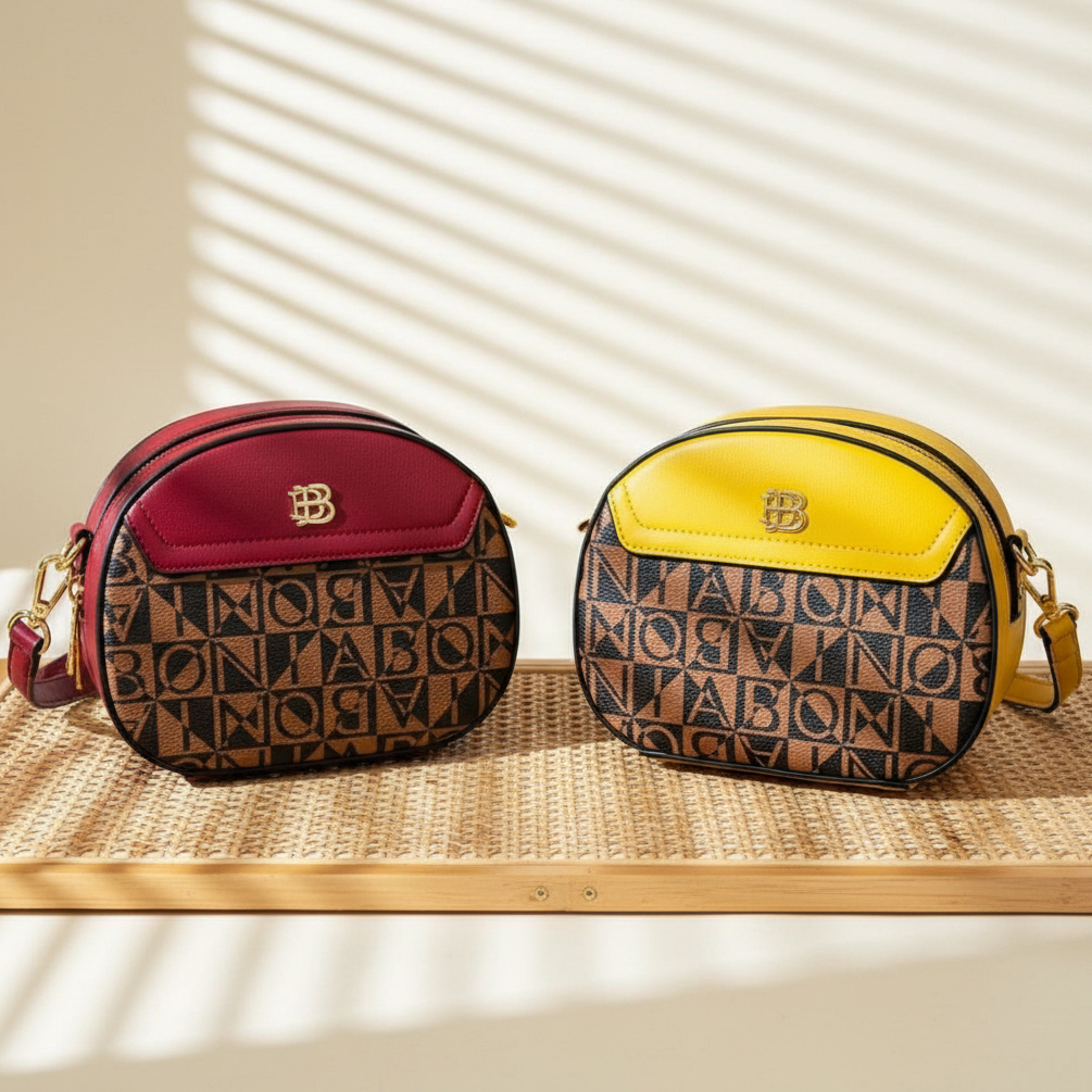 Tas Selempang Baby Bonia Sonia Semi Premium Waterproof -Mini Bag Elegan Combi Taiga Gantungan Rumbai