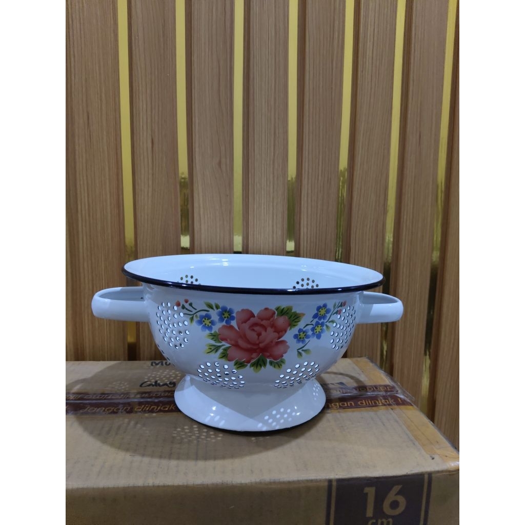 Wakul nasi/Tempat nasi enamel tanpa tutup ukuran 22 cm