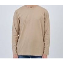 KAOS POLOS LENGAN PANJANG LEHER BULAT UNISEX COWOK CEWEK BAHAN KATTON 30S