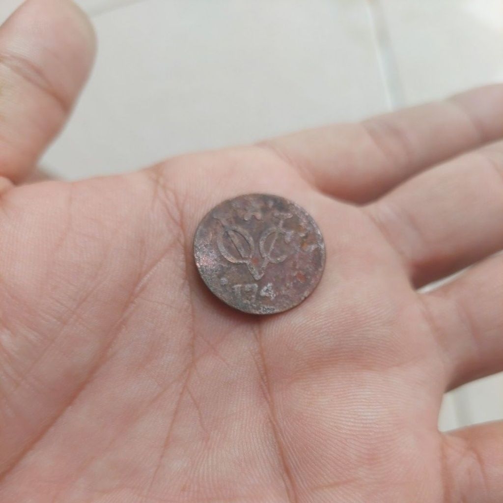 Koin voc zeeland 1744 fine