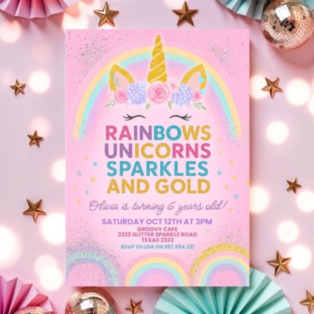 Kartu Ucapan Ulang Tahun Anak Tema Unicorn Lucu – Kartu Ultah Anak Murah Birthday Card Unicorn