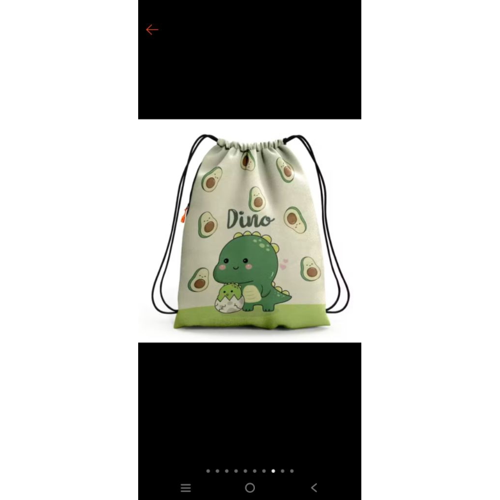 preloved tas serut kanvas dino