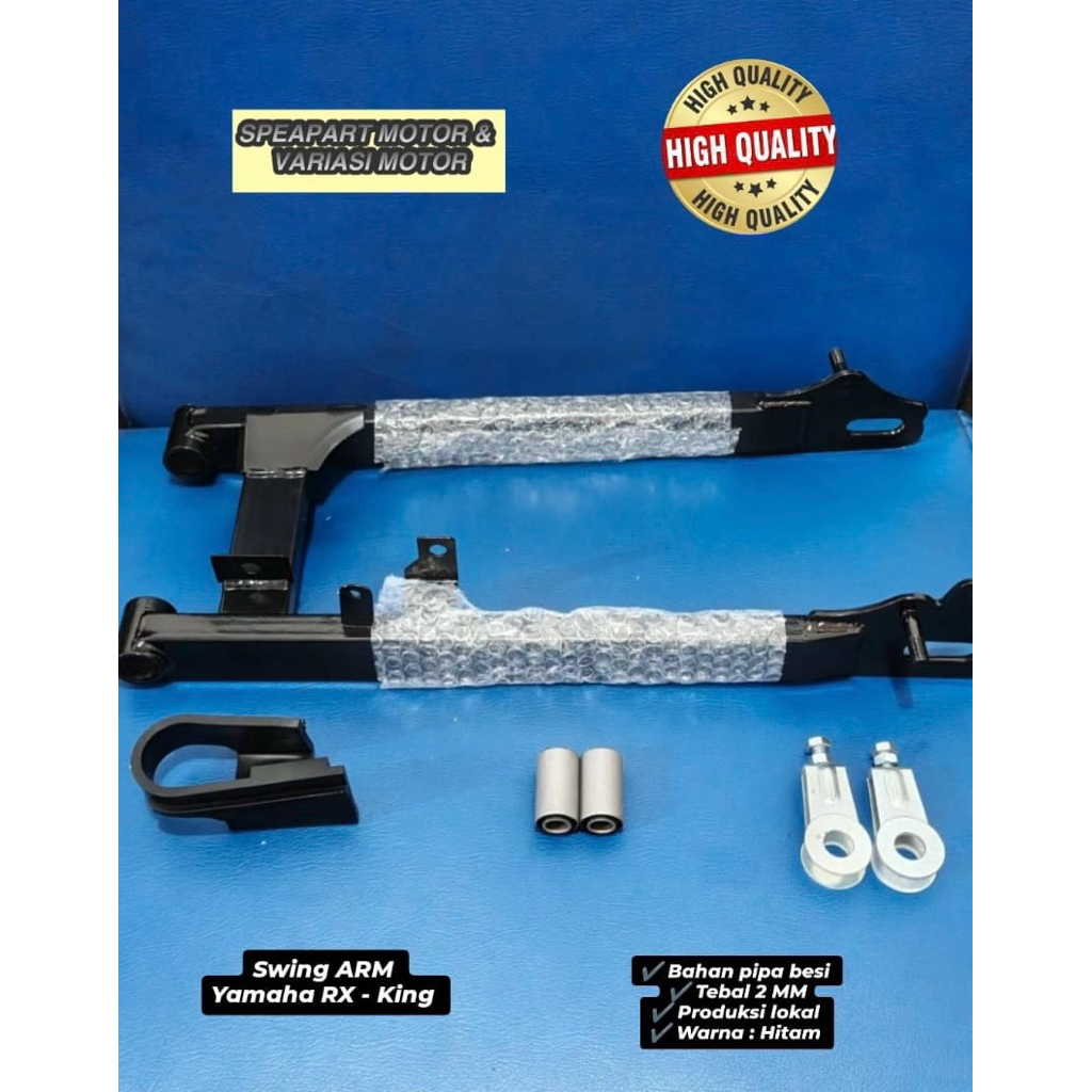 SWING ARM Lengan ayun RX king fullset warna CROM/HITAM