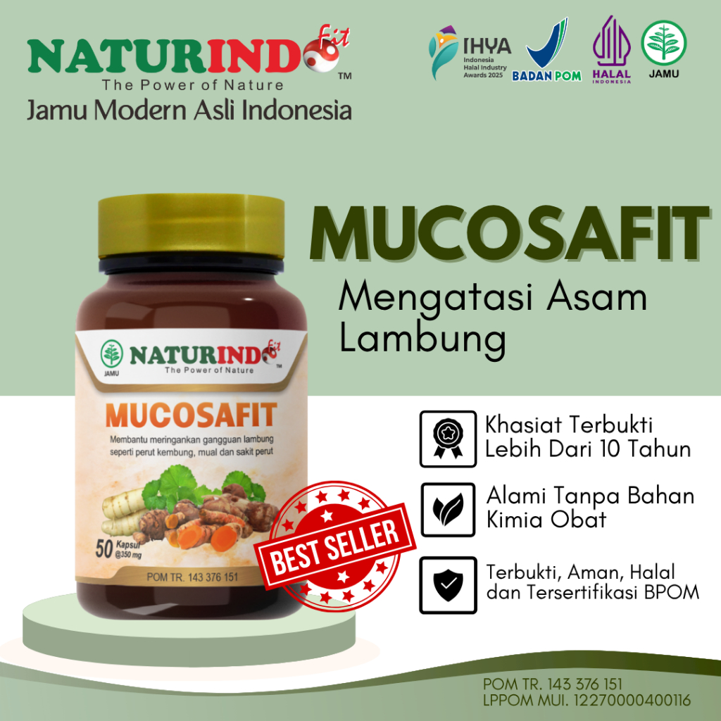 Naturindo | Obat Herbal Naturindo Mucosafit Asam Lambung | Penghilang Bau Mulut