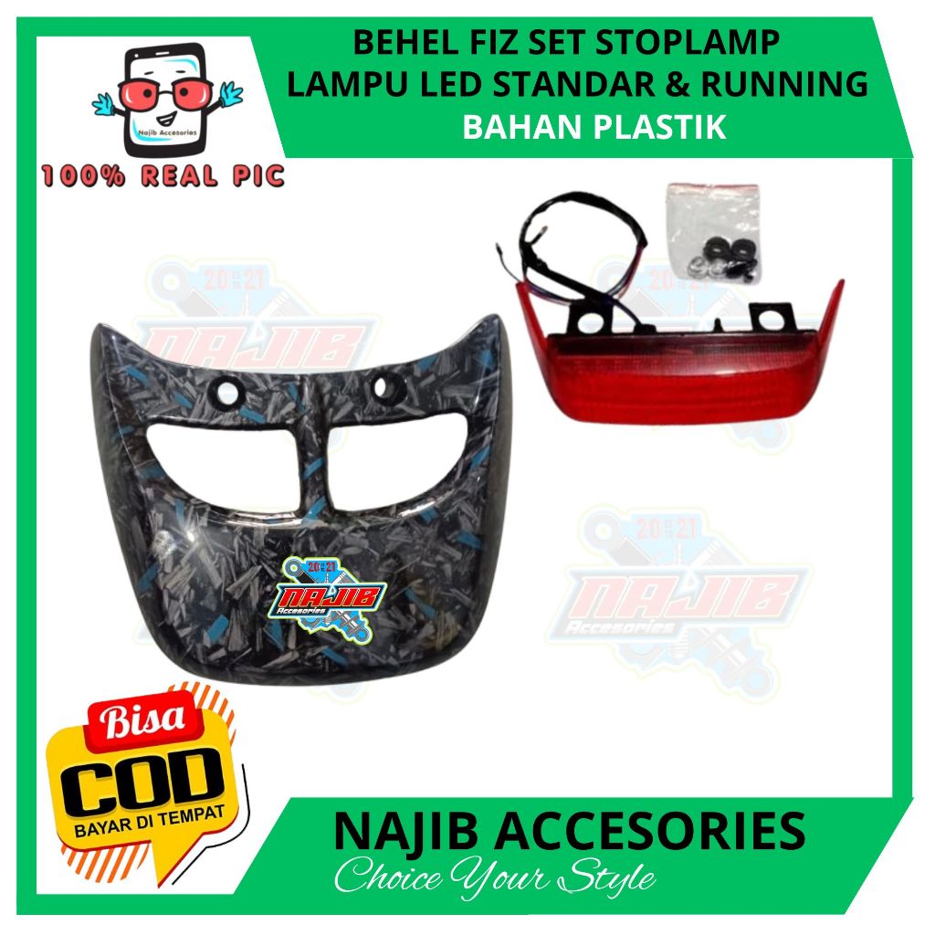 Stoplamp Lampu Belakang FIZ LED Running & Standart set Behel Belakang FIZ R F1ZR  dengan Variasi War